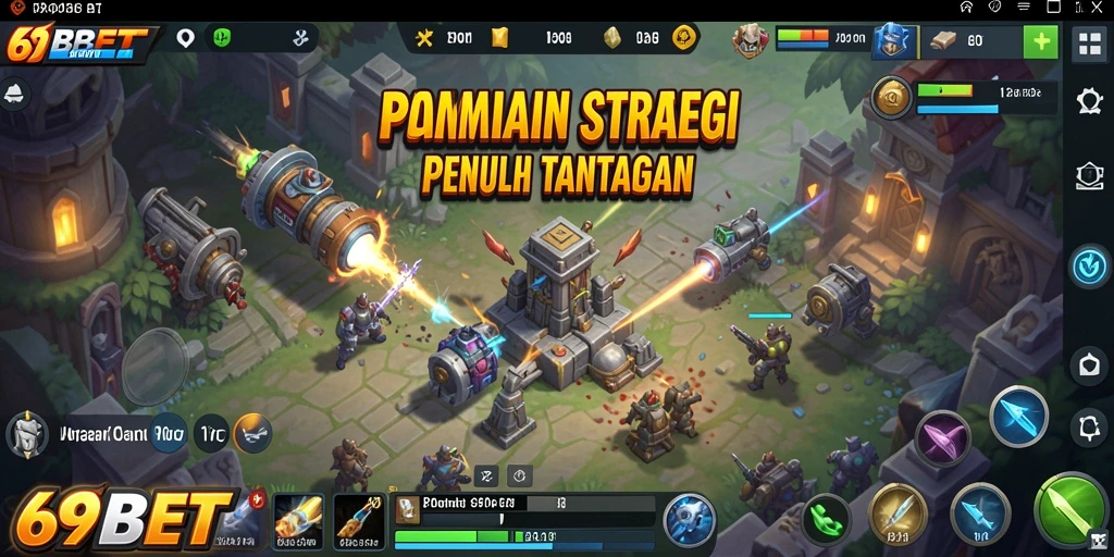 Screenshot utama 69BET menampilkan gameplay strategi yang mendebarkan.