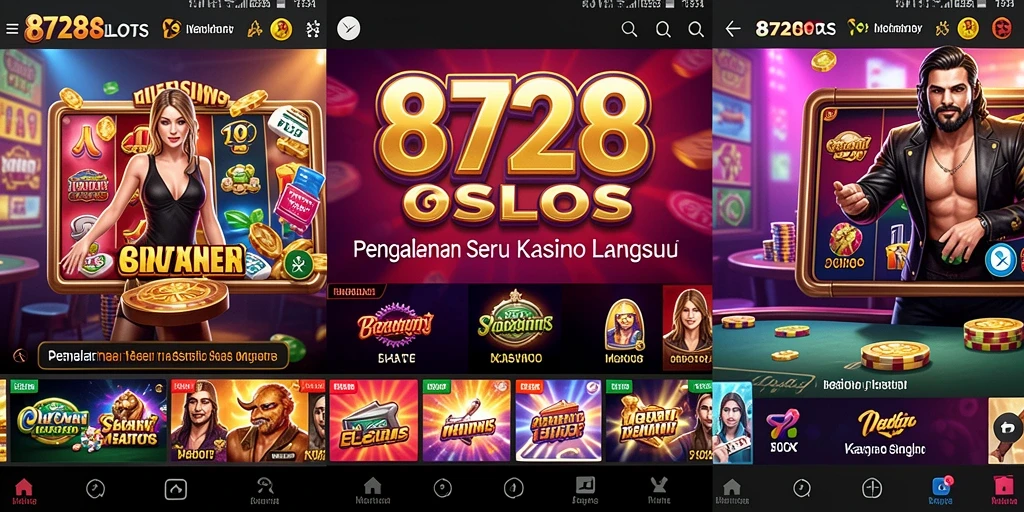 Tampilan gameplay nyata di 8728SLOTS dengan dealer langsung.