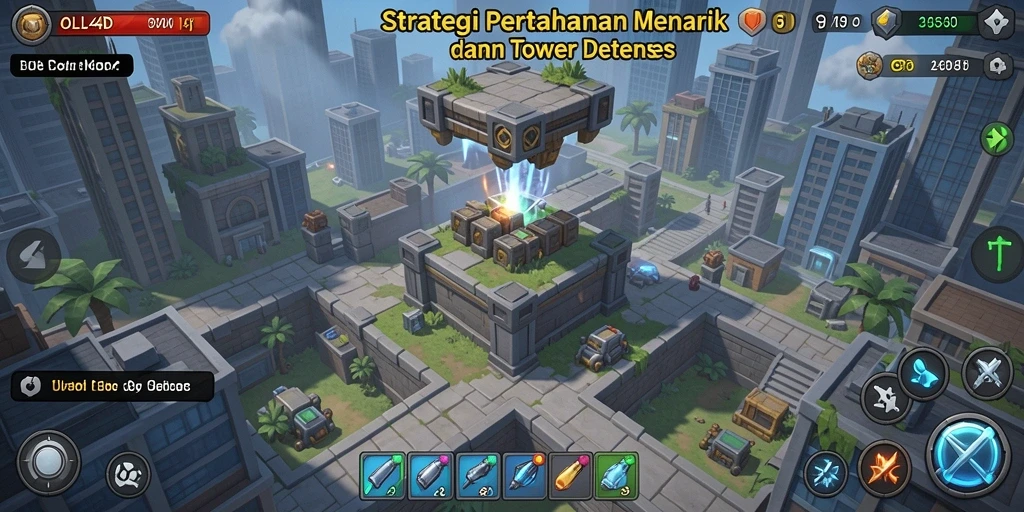 Gameplay OLLO4D yang menegangkan dan strategis dalam Tower Defense.