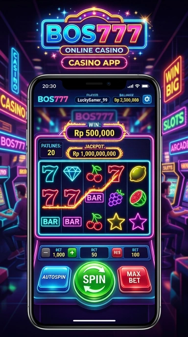 Tampilan antarmuka aplikasi bos777 yang sederhana dan intuitif.
